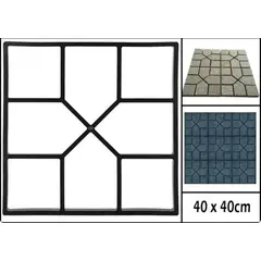 GENERICO - PLANTILLAS PARA PISO CEMENTO MOLDE PARA SENDEROADOQUINES 40X40CM