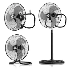 GENERICO - Ventilador ICE COOL  FWS45B  3 Aspas  3 EN 1 Pedestal - Mesa - Pared
