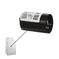 WHIRLPOOL - Capacitor 12 UF negro para lavadora