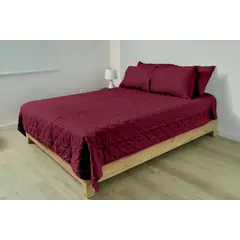 COBITEX HOME - Cubrecama Ligero King Guinda Cobitex 100 Algodón.