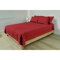 COBITEX HOME - Cubrecama Ligero Queen Rojo Cobitex 100 Algodón