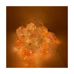 FLORIPA - Colgante De 8 Bolas De 10Cm Con Luces Led Cv912Col