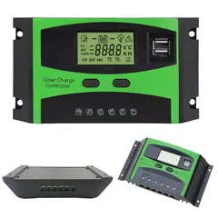 KAZO - Regulador controlador de carga solar PWM 50A 12v/24v 2 USB LCD