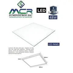 GENERICO - PANEL LED PARA EMPOTRAR 60X60 cm 48W 4000K LUZ BLANCO NEUTRO
