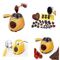 GENERICO - Chocolatiere Olla eléctrica color Amarillo para derretir chocolate