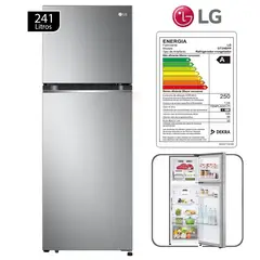 LG - Refrigeradora Top freezer GT24BPP 241 L con Door Cooling Plateada