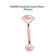 GENERICO - Rodillo Facial de Cuarzo Rosa - Zoreya