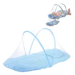 GENERICO - Cuna con Mosquitero para Bebe Puntitos Niño