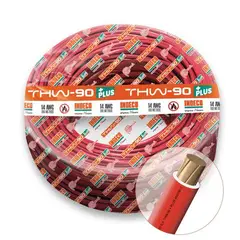 INDECO - CABLE THW-90 PLUS 450/750V 14 AWG - Rojo - 100 Metros