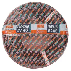 INDECO - CABLE THW-90 PLUS 450/750V 8 AWG - NEGRO