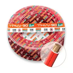 INDECO - CABLE THW-90 PLUS 450/750V 10 AWG - Rojo - 100 Metros