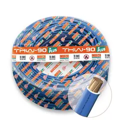 INDECO - CABLE THW-90 PLUS 450/750V 10 AWG - Azul - 100 Metros