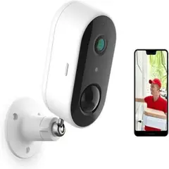 PUREPOWER - Cámara de seguridad con visión nocturna y sensor de movimiento