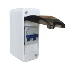 GENERICO - INTERRUPTOR TERMOMAGNETICO 2X25AMP + TABLERO DE 2 POLOS DE PVC