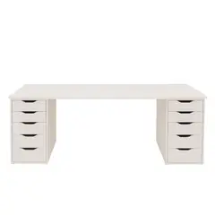 MUEBLES CRISOSTOMO - Escritorio Gamer de Melamina Blanco 180cm