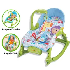 IDEAL - Silla Mecedora Musical con Lámpara y Mesa Verde
