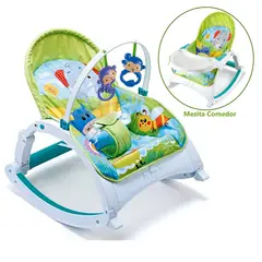GENERICO - Silla Mecedora 3 en 1 Musical para Bebes Green