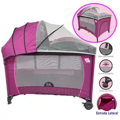 BABY KITS - Cuna Corral para Bebé Roma Rosado
