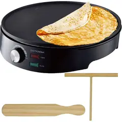 OEM - Plancha Eléctrica Antiadherente para hacer Crepes de 30cm