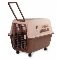 GENERICO - Kennel transportador L80 piso impermeable - marron