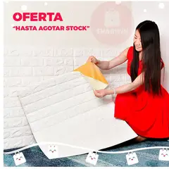 GENERICO - Papel Tapiz mural 3D Autoadhesivo Diseño Ladrillo 70x77cm - Set de 50 und.