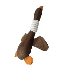GENERICO - Juguete de tela pato marrón antiestrés para perros