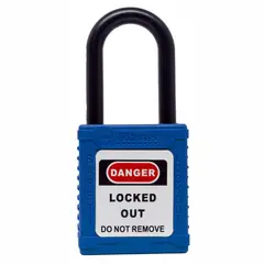 GENERICO - CANDADO DE SEGURIDAD AISLADO, 1 1/2", 2 LLAVES, COLOR AZUL