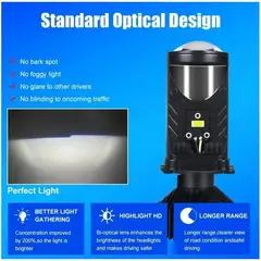 GENERICO - Foco Led Lupa H4 Dual Alta-baja Proyector Y6 Ultra potente