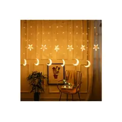 GENERICO - LUCES NAVIDEÑAS ESTRELLA LUNA AMBAR