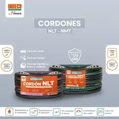 INDECO - CABLE VULCANIZADO NLT3X16 AWG ROL - N PRESENTACIÓN NEGRO