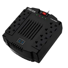 FORZA - Estabilizador De 8 tomas FVR-1202usb 1200VA/600W
