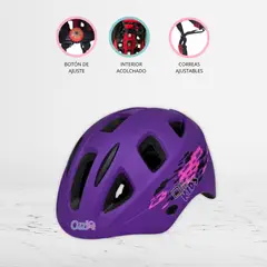 OLLIE - Casco Protector Regulable Para Niño »AERODINAMICO» Purple