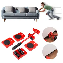 GENERICO - Kit de Ruedas para Mover Muebles Rojo