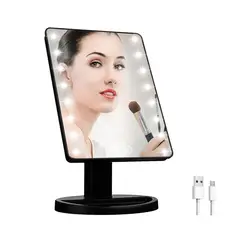 GENERICO - Espejo de Maquillaje Táctil con luz led 22 luces led