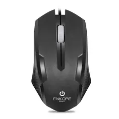 ENKORE - Mouse Optico 1200dpi 3b Negro Pivot EKM105