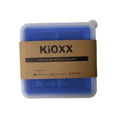 KIOXX - Cubeta de hielo de silicona 4 cavidades Azul