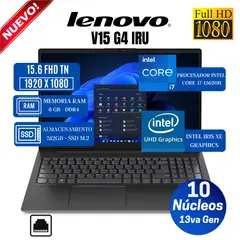 LENOVO - Laptop V15 G4 IRU 15.6" FHD TN, Core i7-13620H, 13va Gen, Ram 8GB, Ssd 512GB, Free Dos