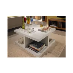 AMUEBLE - Mesa de centro * PALAO * BLANCO MELAMINA 18MM