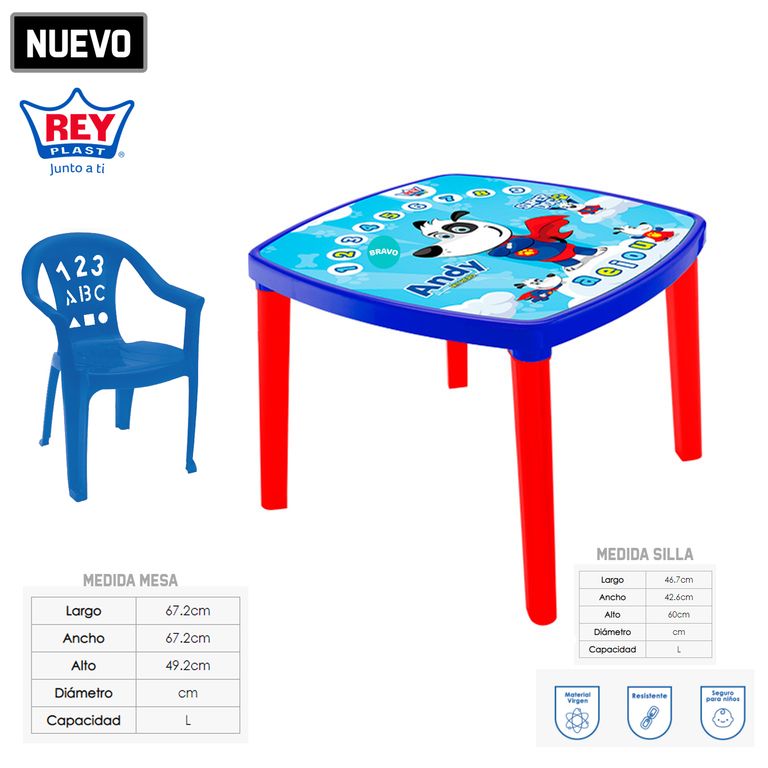 Mesa kinder Para Niños Silla - Niño Reyplast