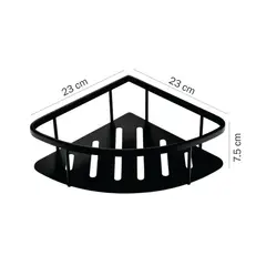 GENERICO - Repisa esquinero clasico organizador para baño de acero inoxidable