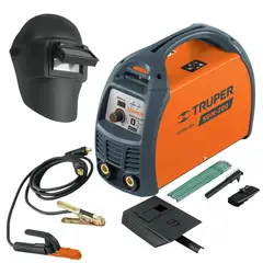 TRUPER - Combo Soldadora inversora 200A mascara de soldar electrodos