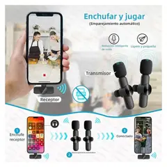 ROHS - Para iPhone y Android Micrófono inalámbrico Bluetooth K9