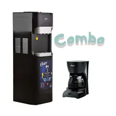 OSTER - Kit Dispensador de Agua OS-PWD2100 mas Cafetera 4 tazas Negro