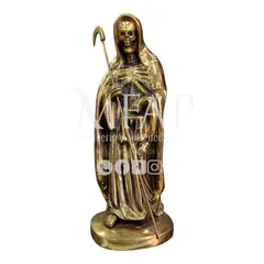 MFAP BRONCERIA Y ANTIGUEDADES - La santa muerte en bronce fundido 29 cm - Guardiana de los destinos