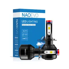 NAOEVO - Focos LED Serie K1 Base H3 8000LM NAOEVO
