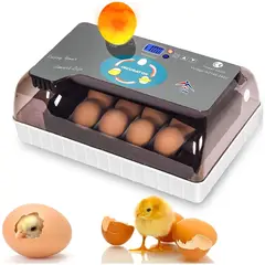 CAIM - INCUBADORA DE 12 HUEVOS NEGRA MARCA
