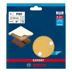 BOSCH - Lija Excentrica 6" Grano 80 5 Und Expert 2608.900.815-000