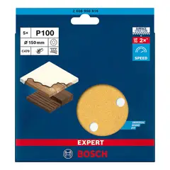 BOSCH - Lija Excentrica 6" Grano 100 5 Und Expert 2608.900.816-000