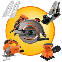 TRUPER - MEGACOMBO Sierra circular caladora lijadora cepillo carpintero N4