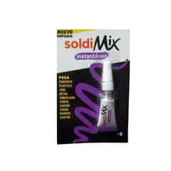 SOLDIMIX - Pack x 3 : Pegamento Rápido Súper Glue x 1gr Soldimix  -  Transparente